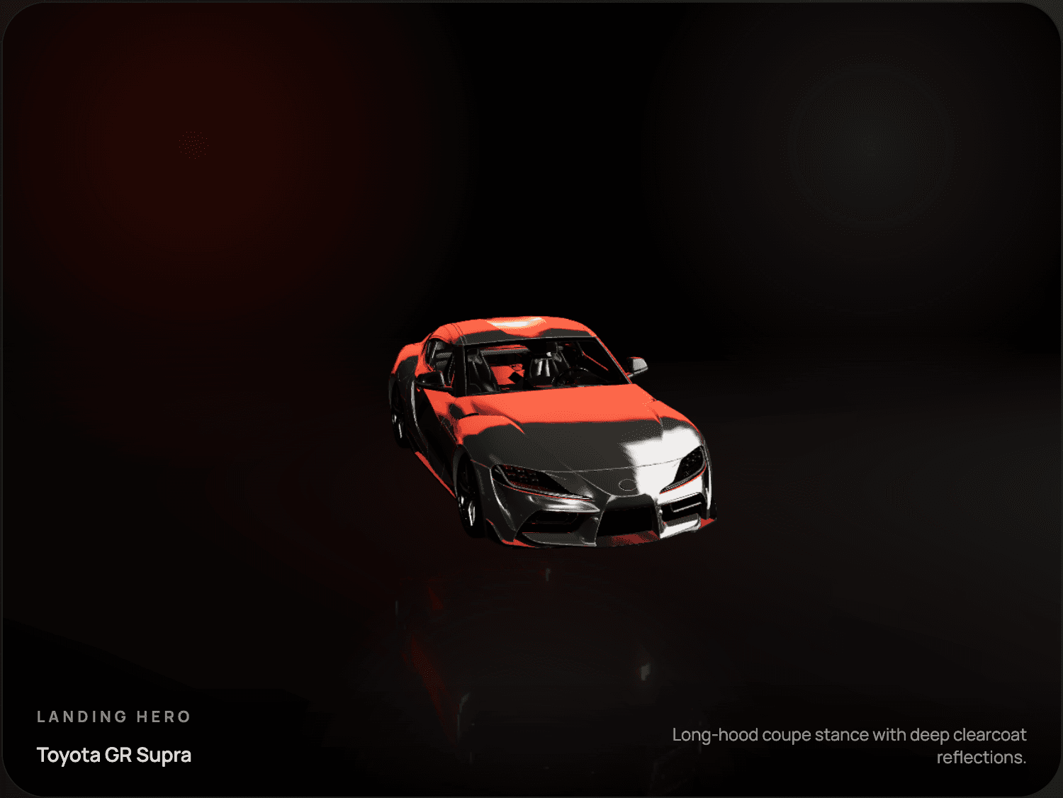 Sports car with custom graphic-ready styling example